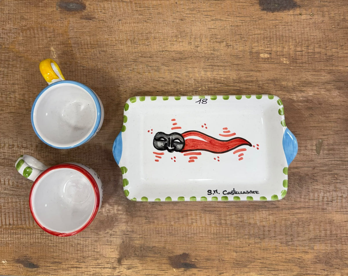 SET CAFFE IN CERAMICA ARTIGIANALE