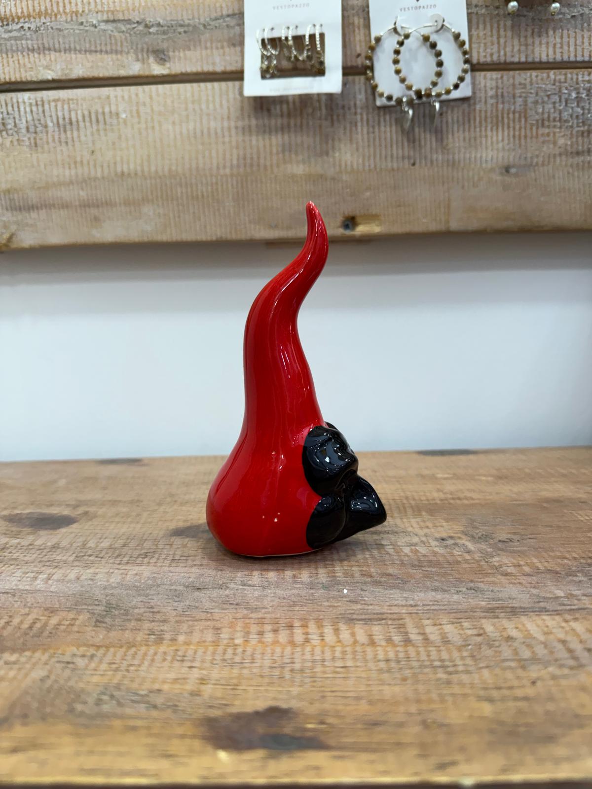 CORNO IN CERAMICA ARTIGIANALE PULCINELLA