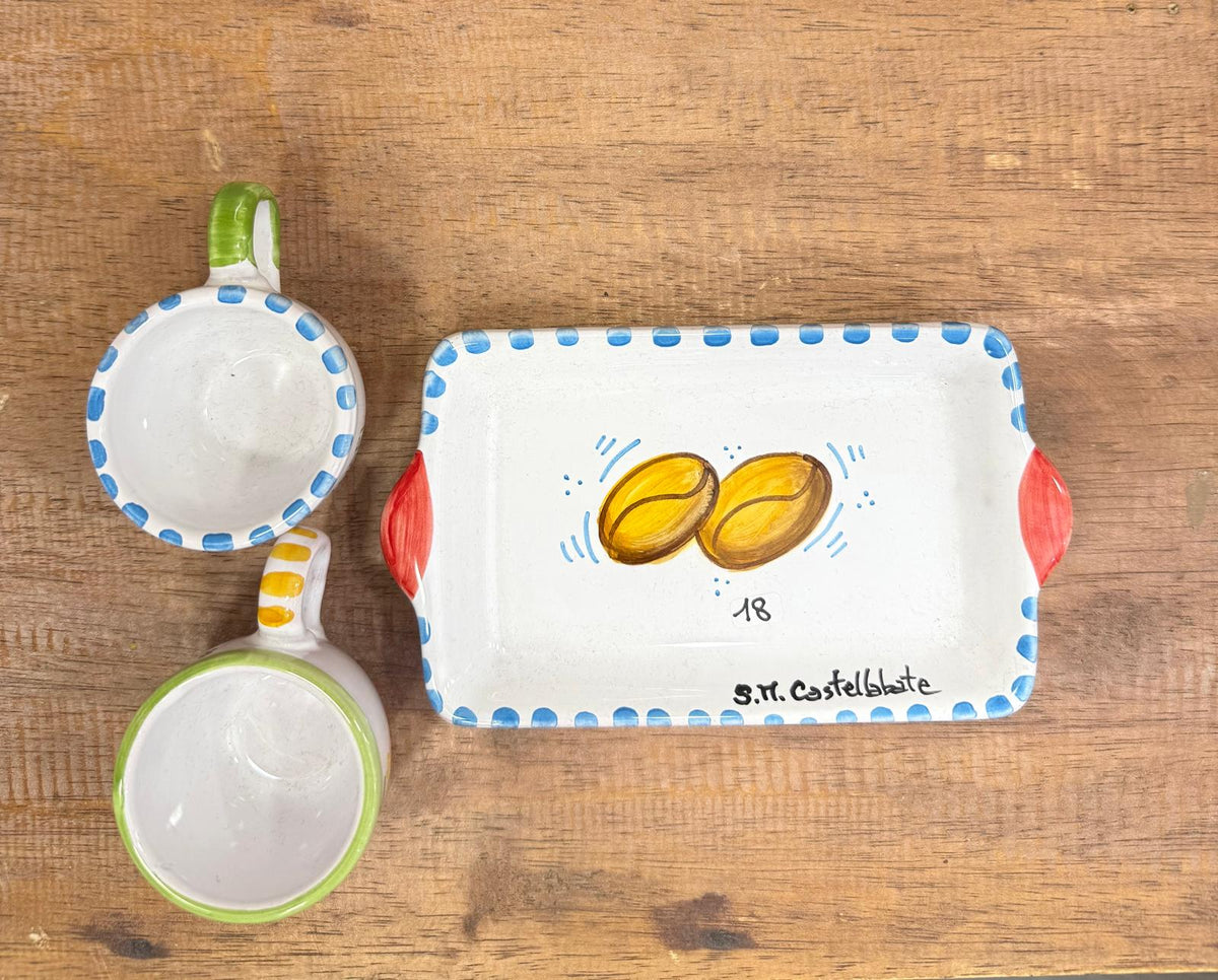 SET CAFFE DI CERAMICA ARTIGIANALE