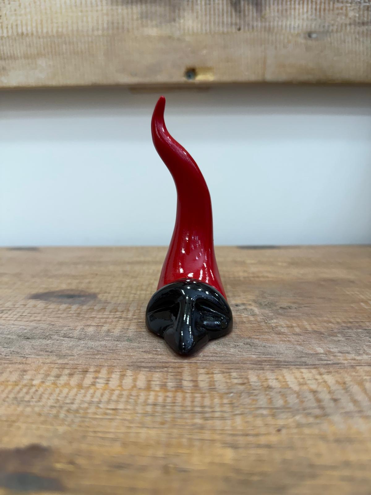 CORNO IN CERAMICA ARTIGIANALE PULCINELLA