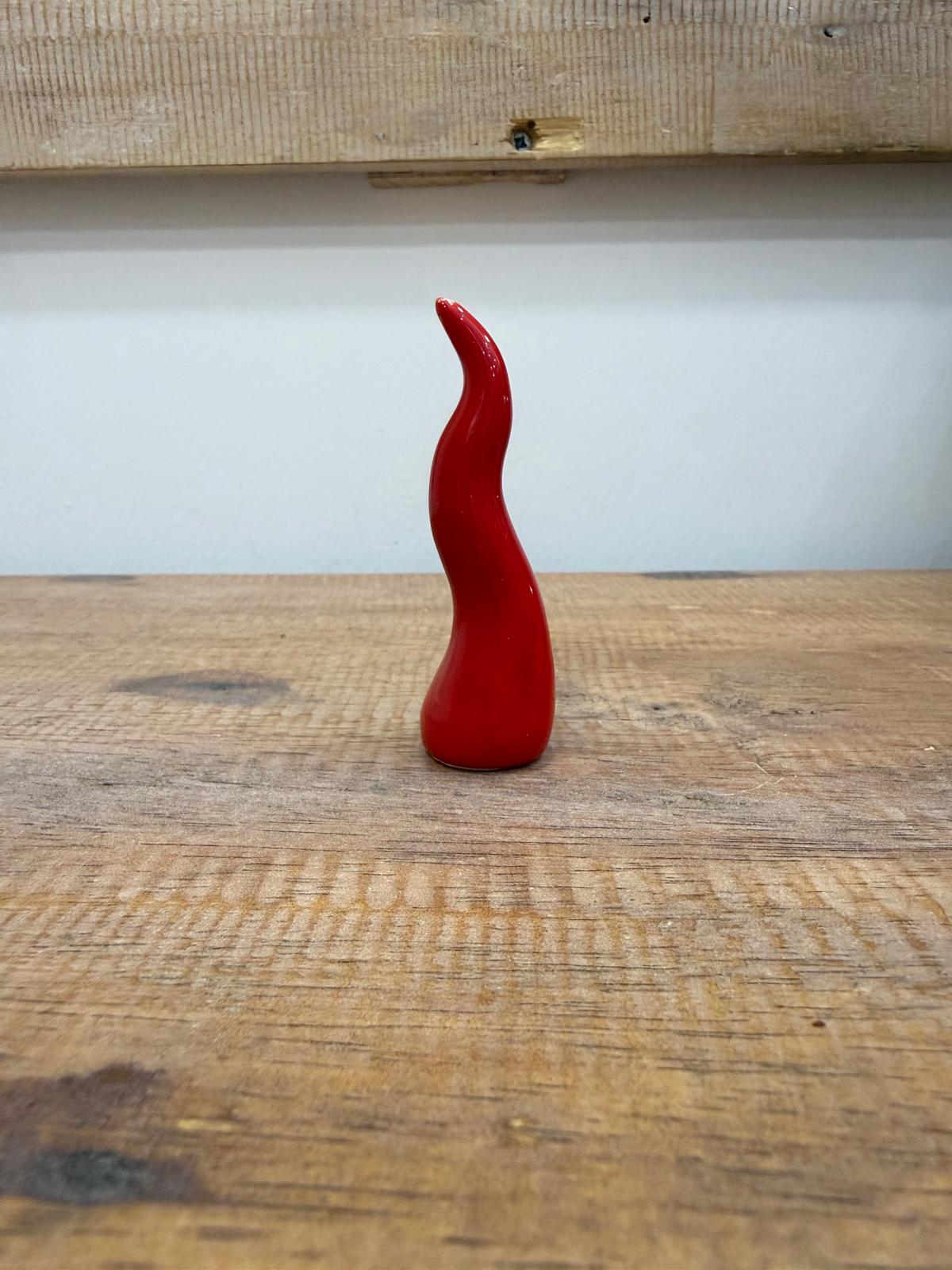 CORNO IN CERAMICA ARTIGIANALE