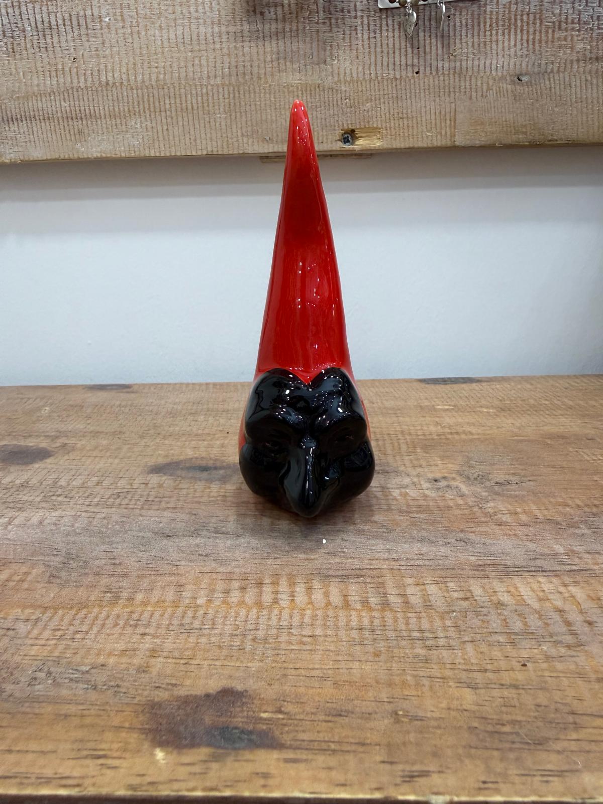 CORNO IN CERAMICA ARTIGIANALE PULCINELLA