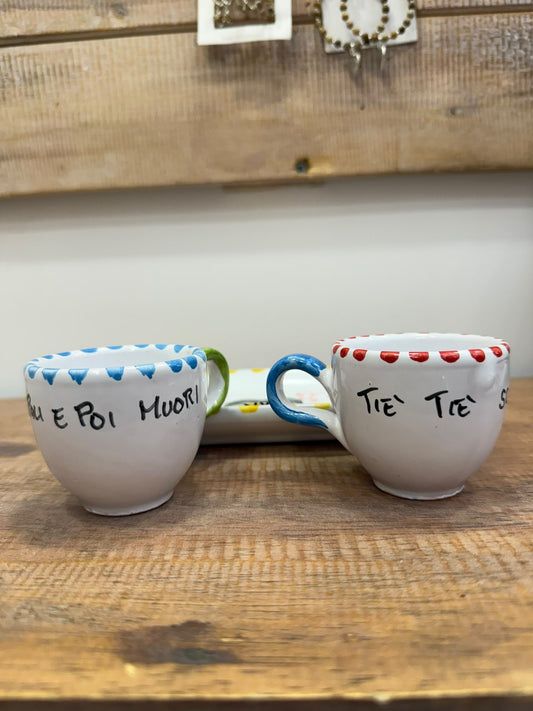 SET CAFFE IN CERAMICA ARTIGIANALE