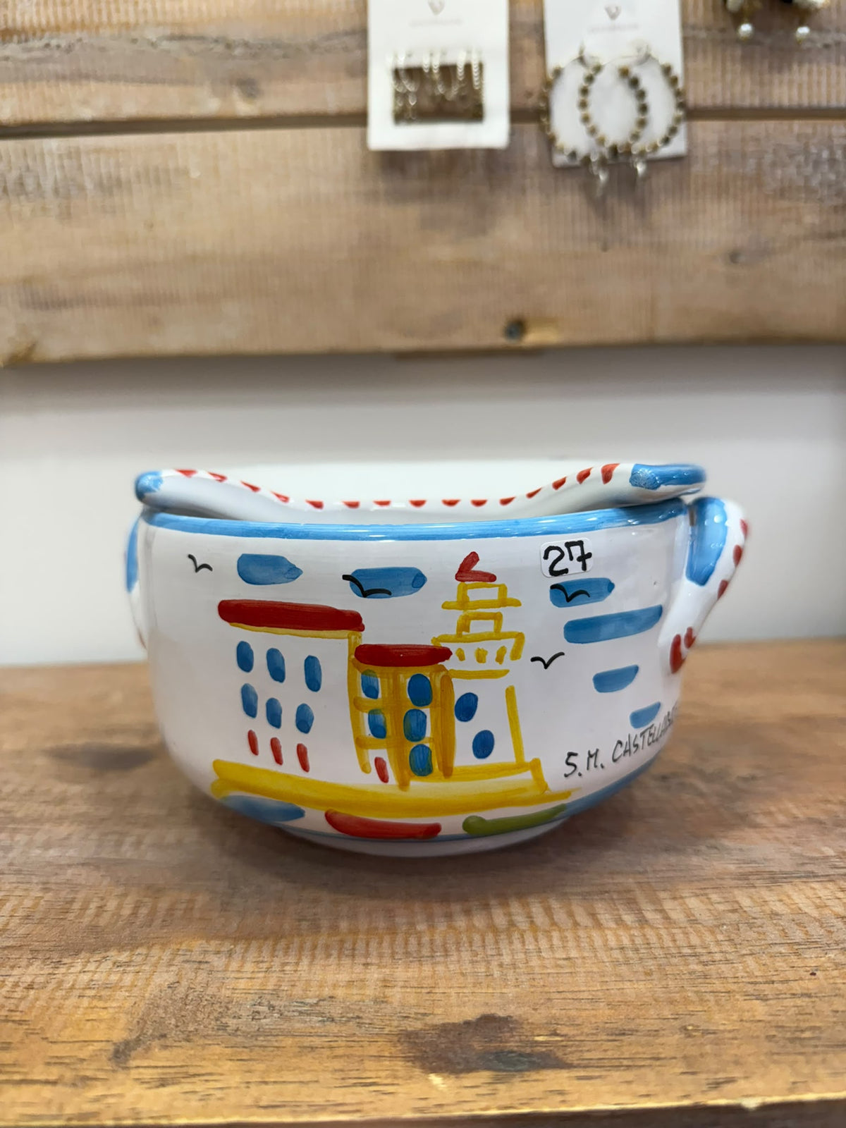 PORTAVASO IN CERAMICA ARTIGIANALE