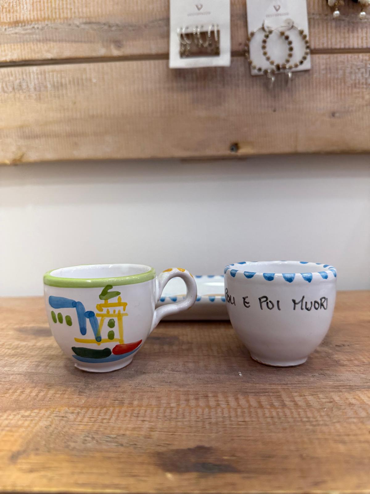 SET CAFFE DI CERAMICA ARTIGIANALE