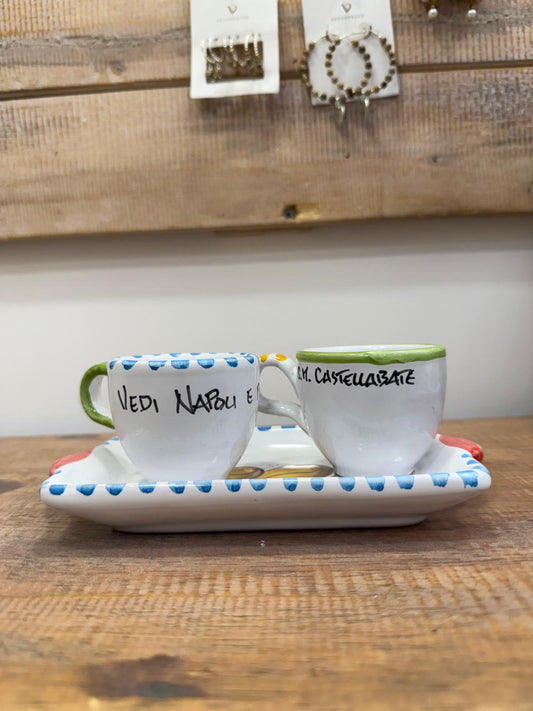 SET CAFFE DI CERAMICA ARTIGIANALE